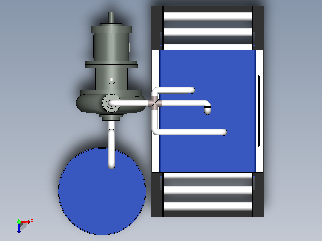 HVAC过滤器清洁机_ HVAC过滤器洗衣机俯视图