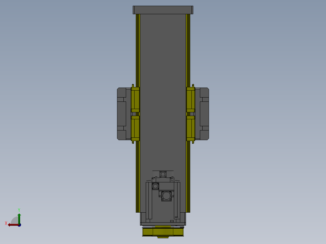 研磨升降旋转机构后视图