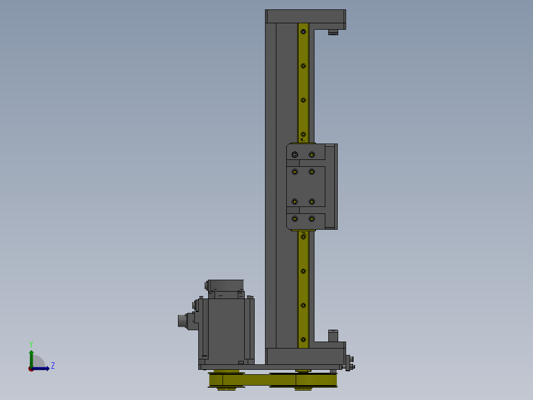 研磨升降旋转机构左视图