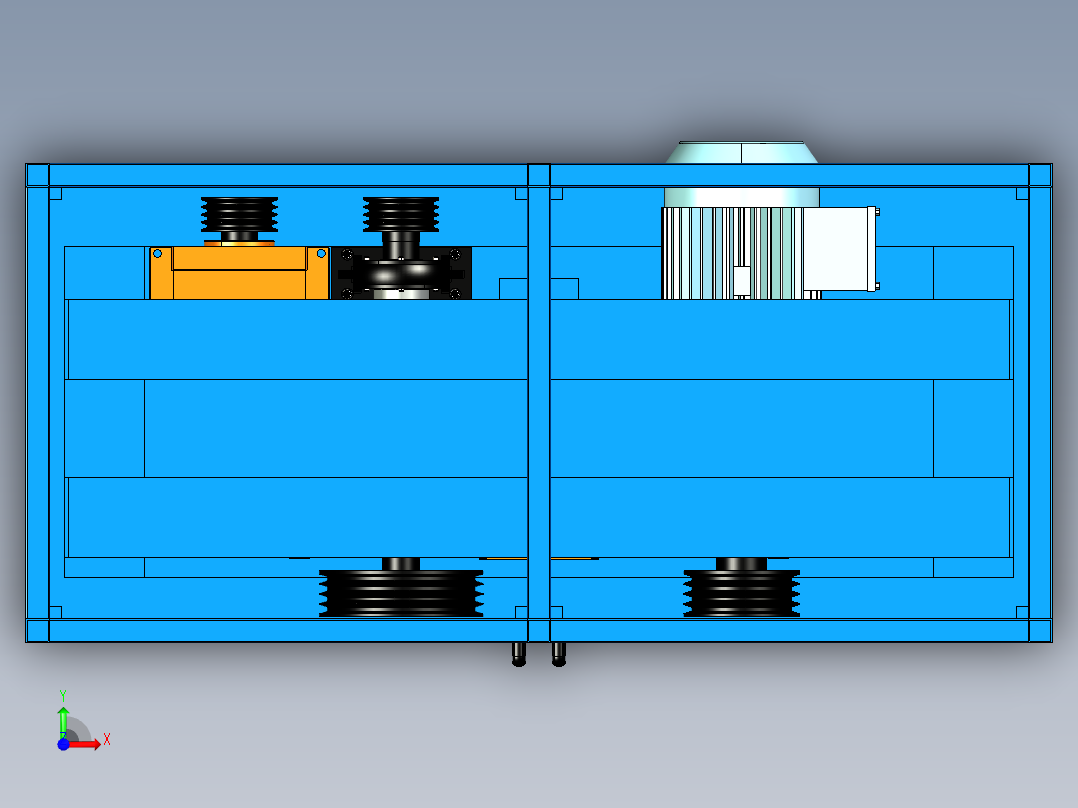 空气弹簧疲劳试验台step前视图
