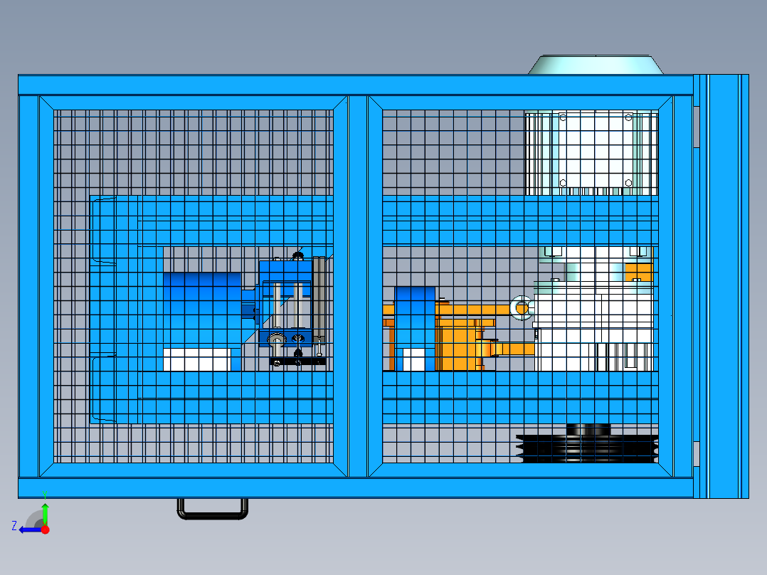 空气弹簧疲劳试验台step右视图