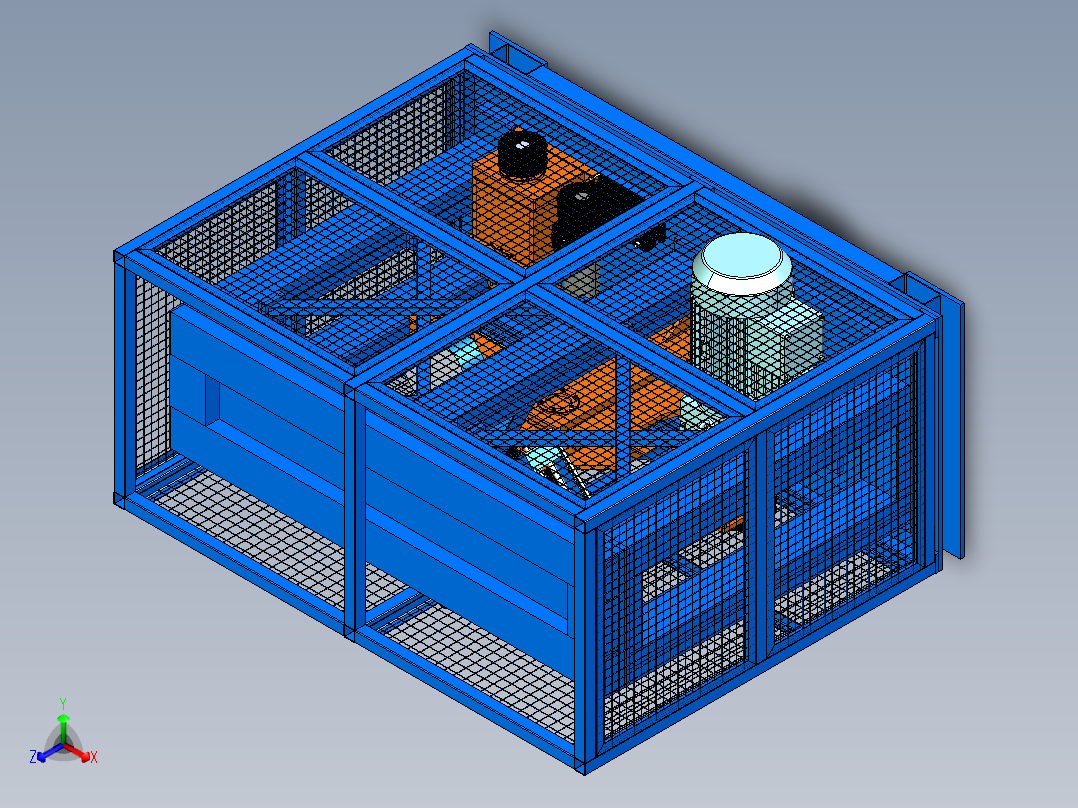 空气弹簧疲劳试验台step正等轴测图