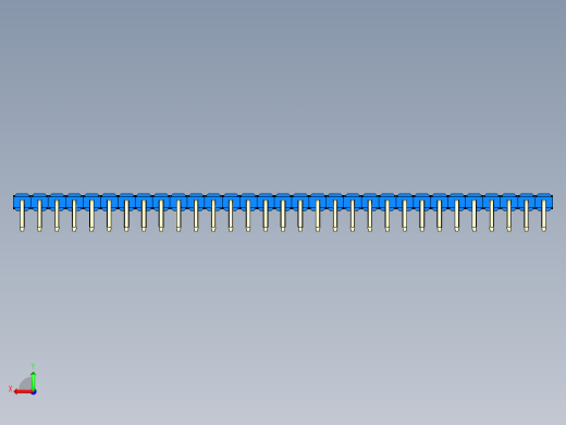 彩色公排针 100mil 2.54mm 系列-DS1022_blue_1x31p_100mil_TypeD_rev1.0后视缩略图