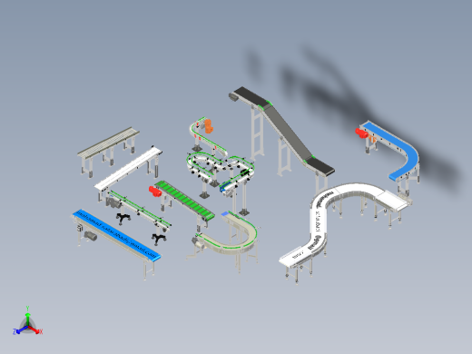 常用输送线正等轴测缩略图