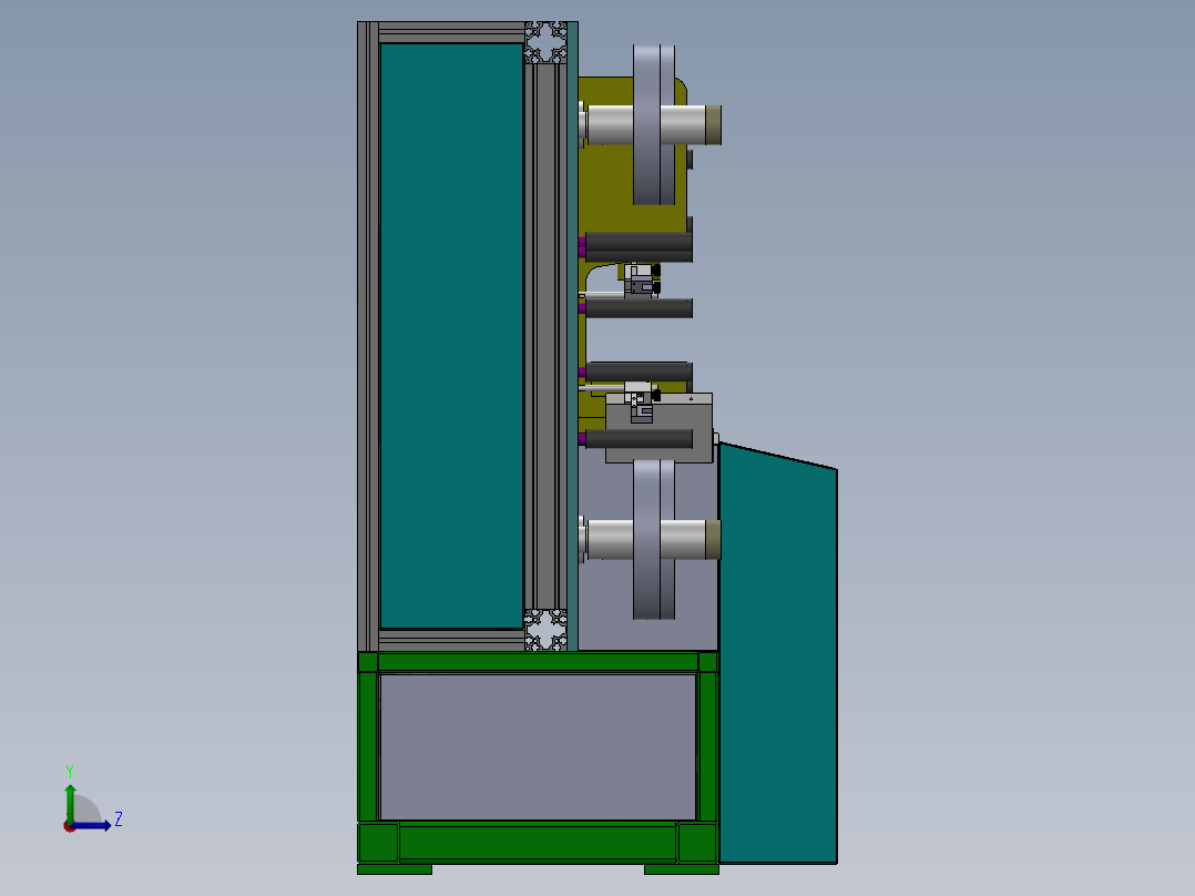 电子标签行业设备左视图