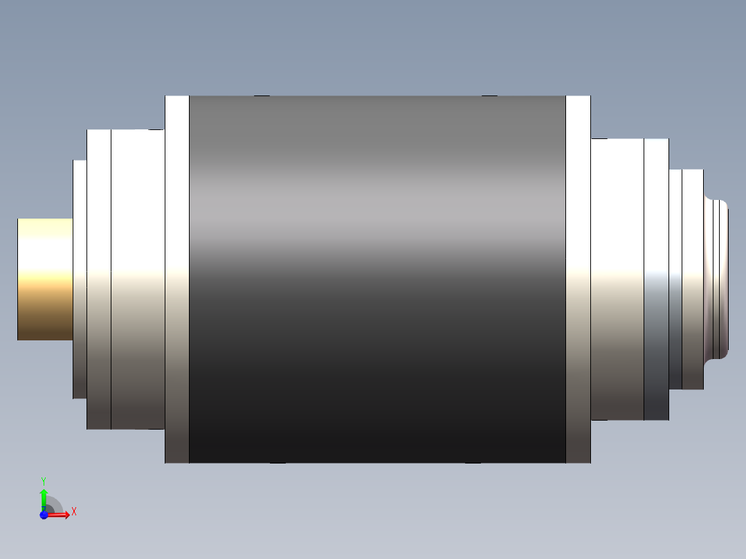 高速切削机床电主轴结构设计（含三维SolidWorks及CAD图纸+说明）前视图