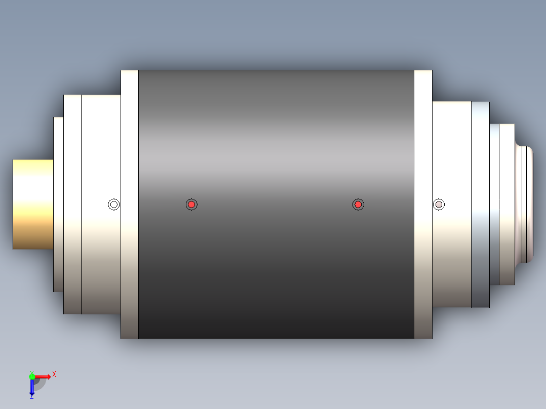 高速切削机床电主轴结构设计（含三维SolidWorks及CAD图纸+说明）俯视图