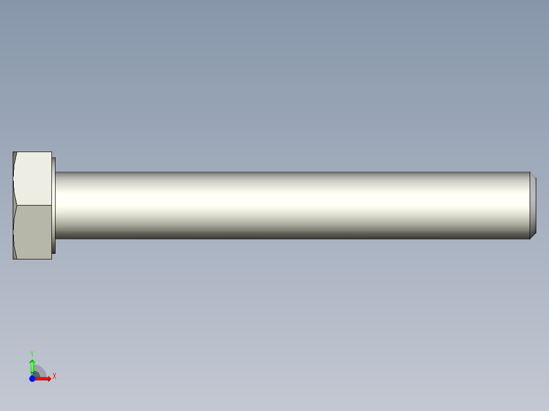 螺钉-DIN_931-M12x1.75x85_19.stp前视图