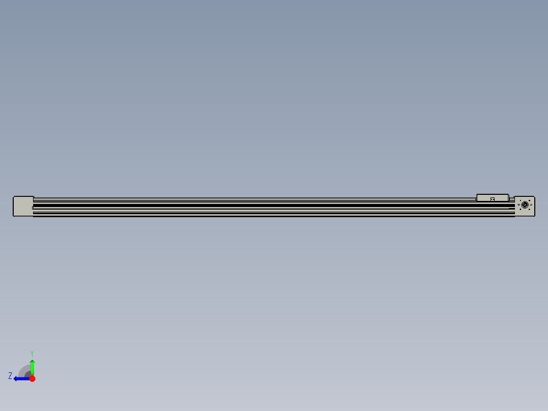 威洛博直线电机模组EB6-L140-S1750-光轴右视图