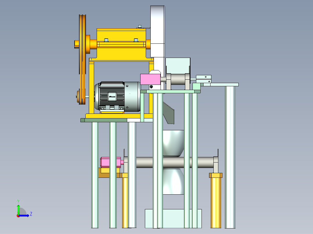切片机设计（sw）左视图