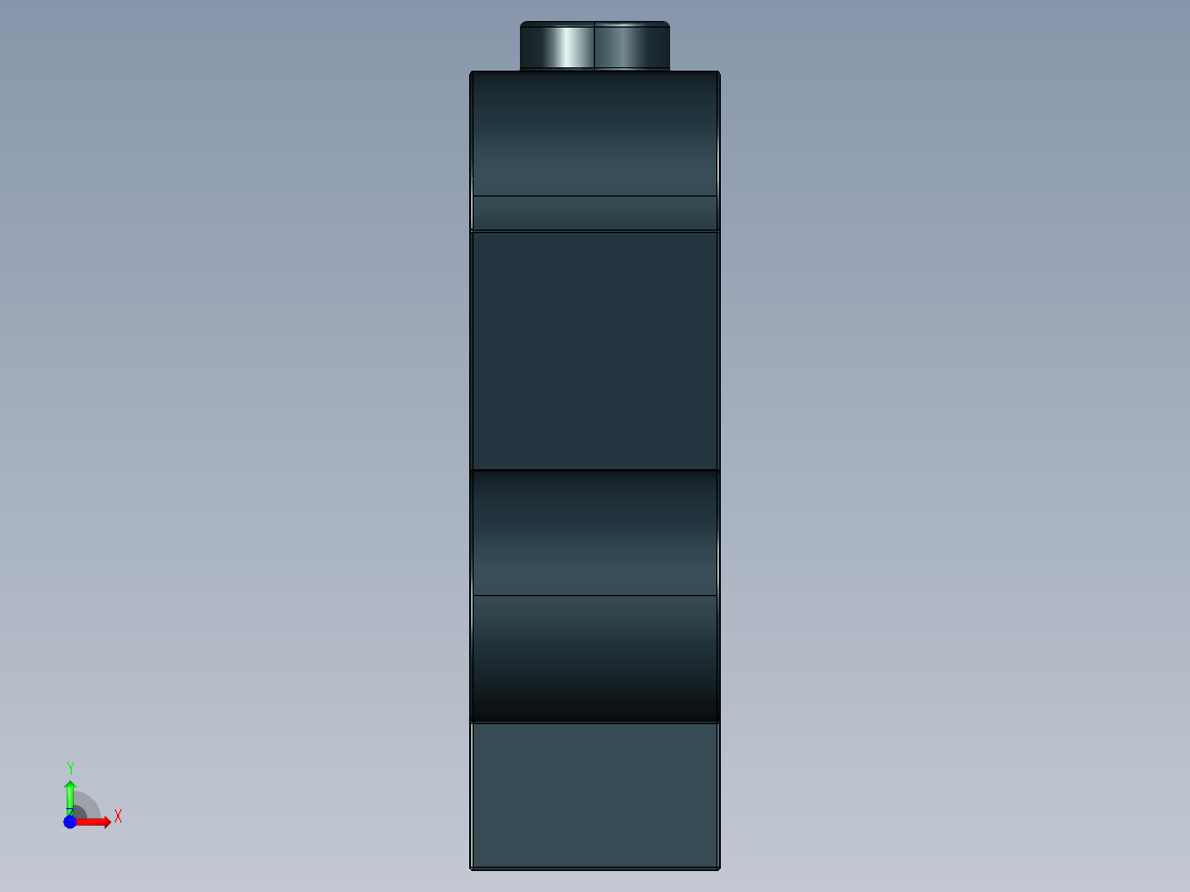 气缸电机-32333 Black Technic Engine Block 1 x 5 x 3前视图