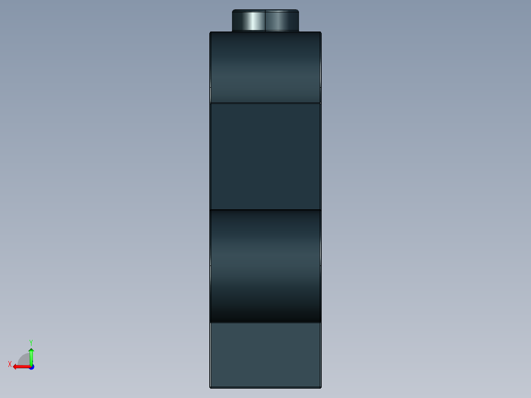 气缸电机-32333 Black Technic Engine Block 1 x 5 x 3后视图