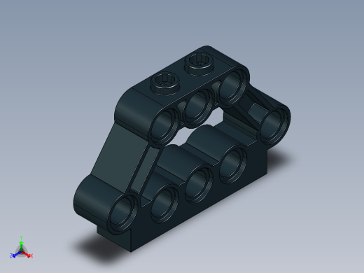 气缸电机-32333 Black Technic Engine Block 1 x 5 x 3正等轴测缩略图