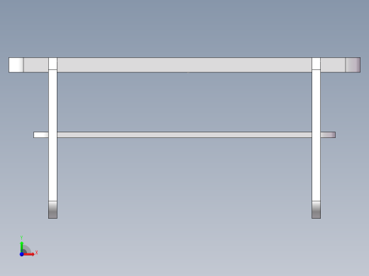 木制条凳前视缩略图