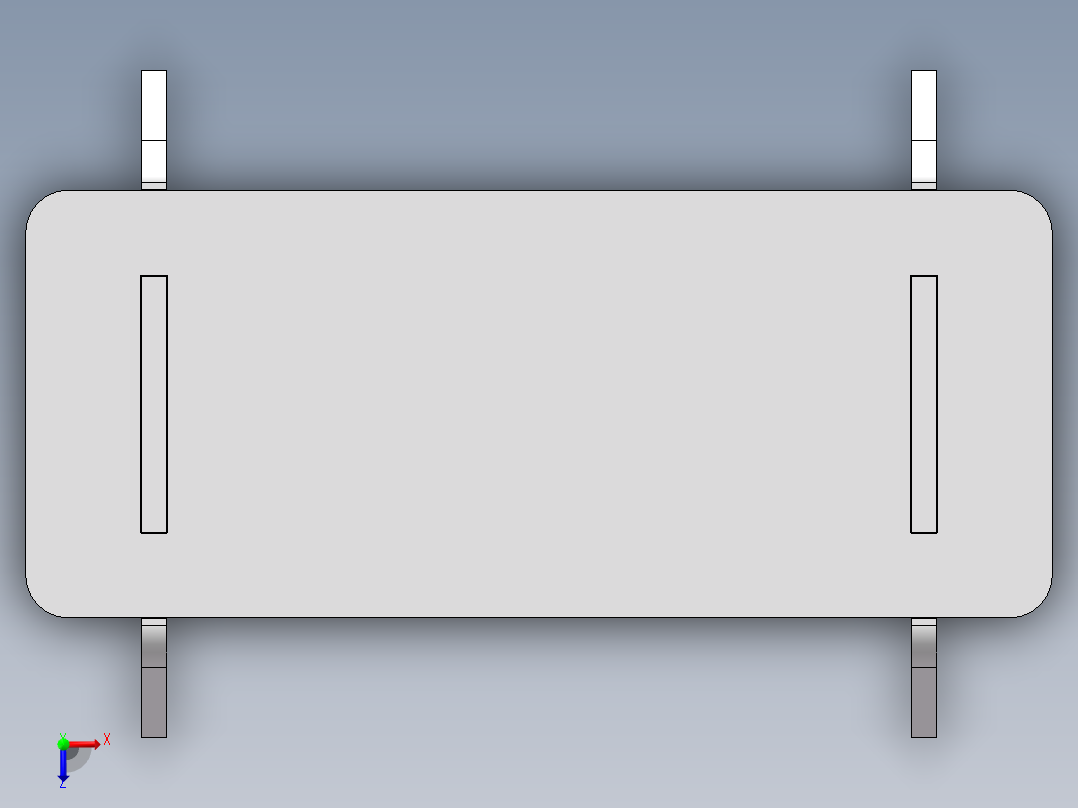 木制条凳俯视图