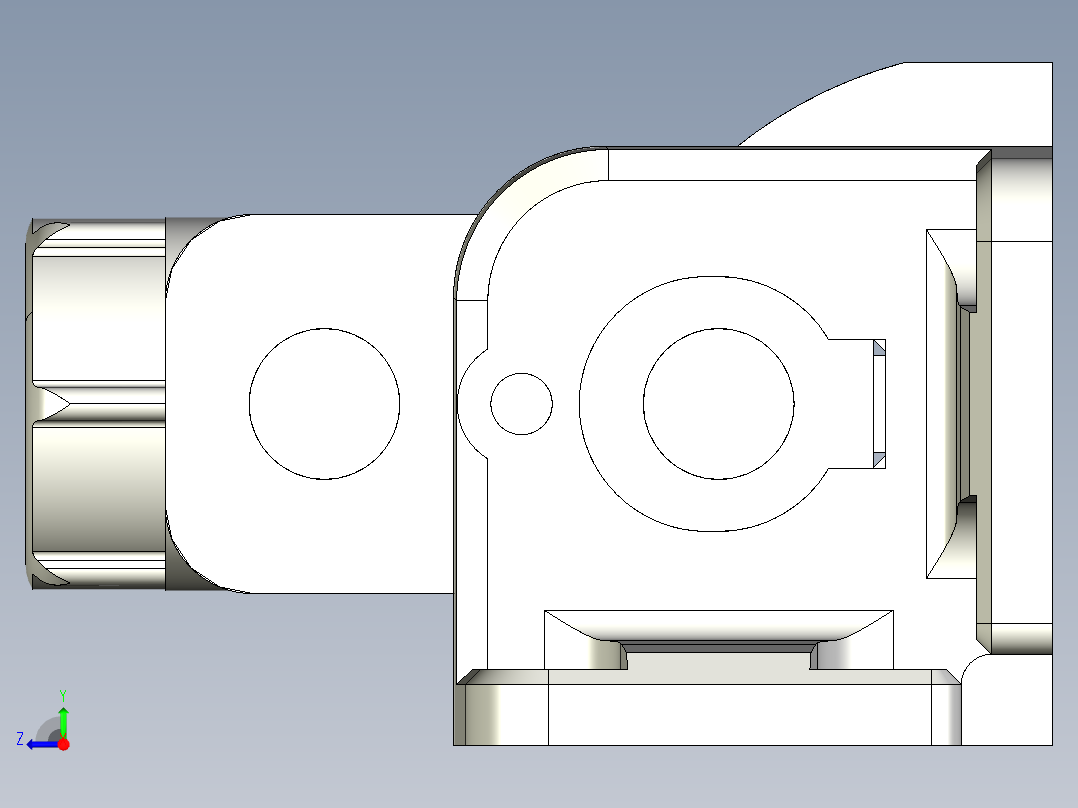 基恩士SJ-H252A_kc图纸模型右视图