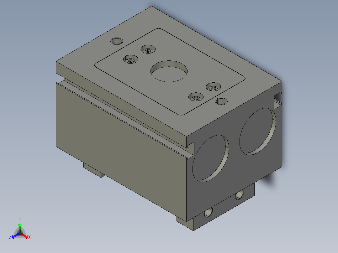 普通气爪PH08-20正等轴测图
