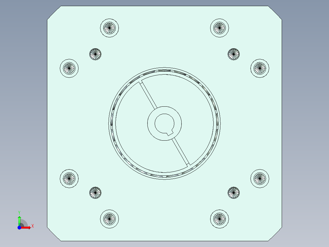 直齿孔PLX240-L1 35-114.3-200-M12.stp前视图