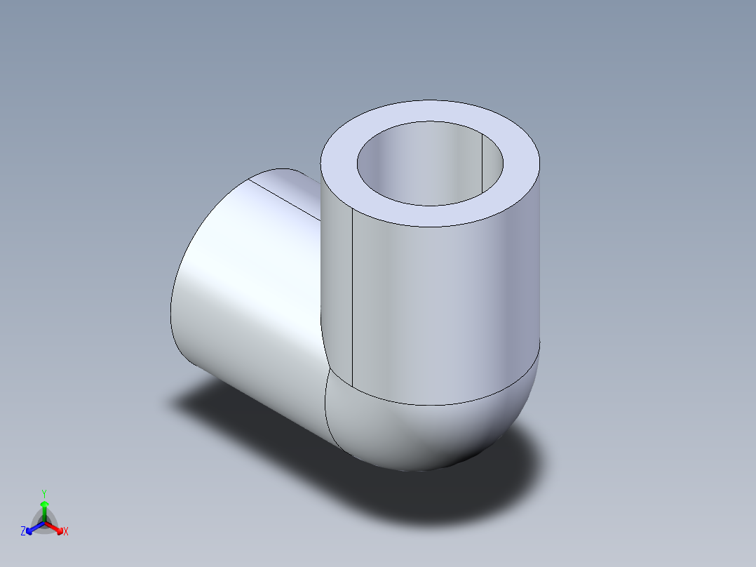 聚氯乙烯配件05-Sch80_90Elbow_SxS_806-002_0.25in正等轴测图