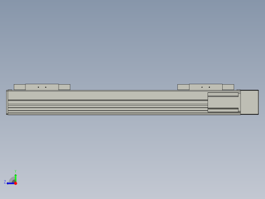 直线模组WG-LHC12-S450-R设计图纸右视缩略图