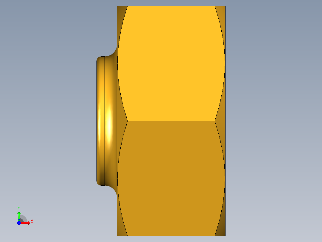 水管接头Hose Nut Reducer 95GH-12-2前视图