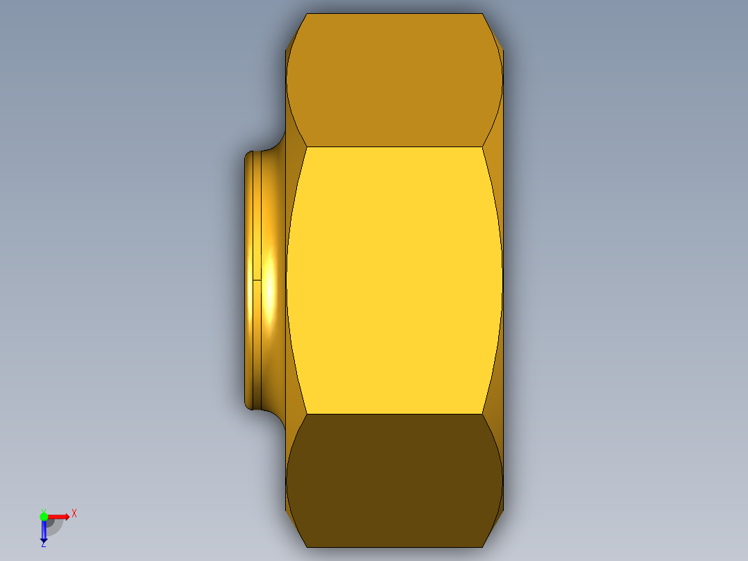 水管接头Hose Nut Reducer 95GH-12-2俯视图