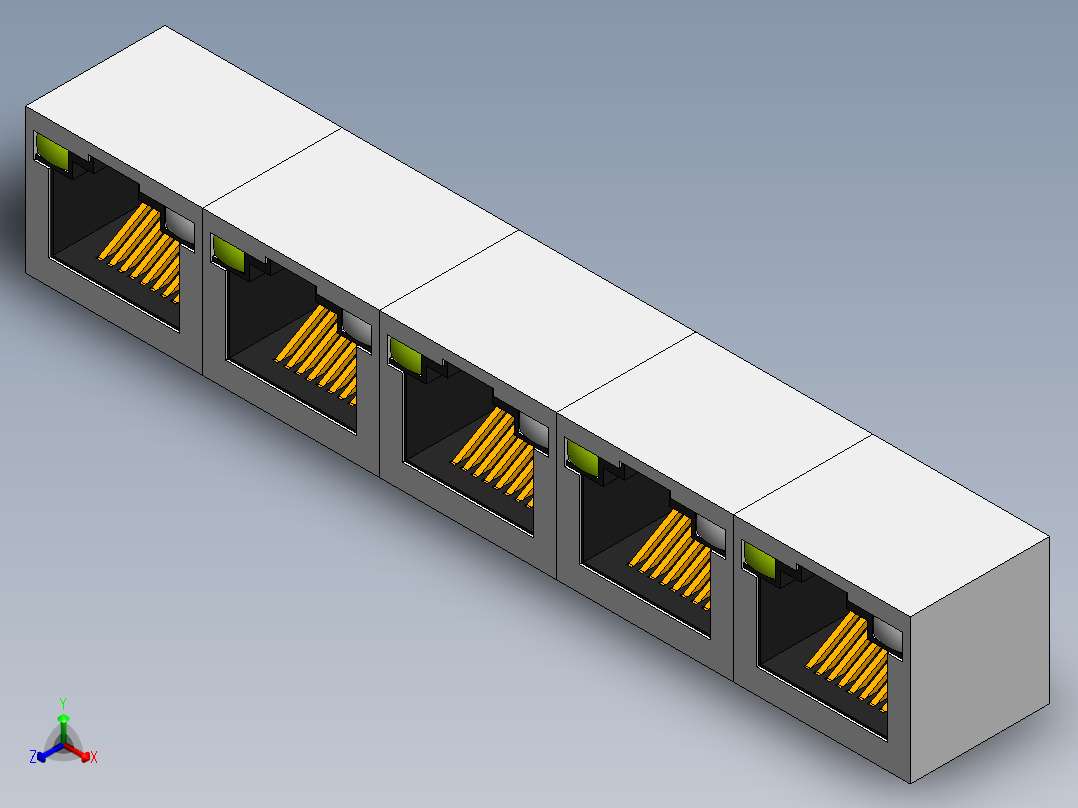 TL-SG105E路由器正等轴测图