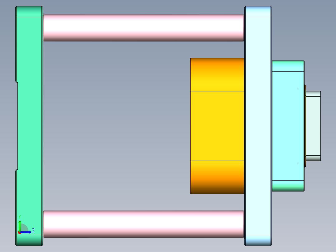 X780-CNC4-笔记本CNC工装夹具三维模型3左视图