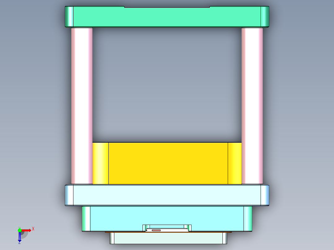 X780-CNC4-笔记本CNC工装夹具三维模型3俯视图