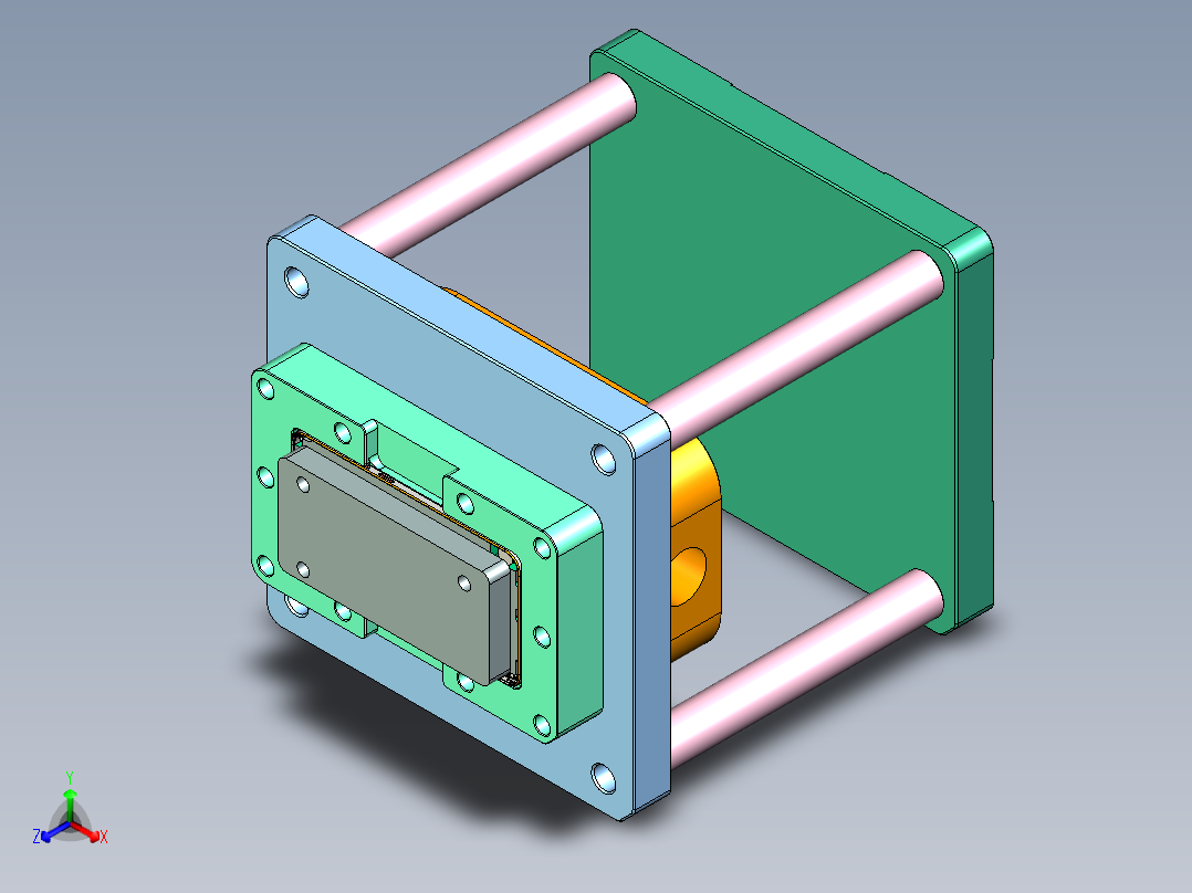 X780-CNC4-笔记本CNC工装夹具三维模型3正等轴测图