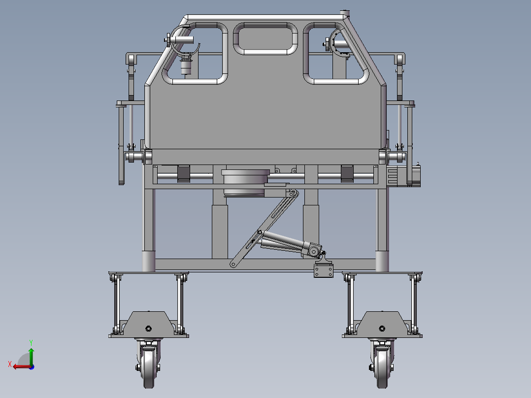多功能病床后视图