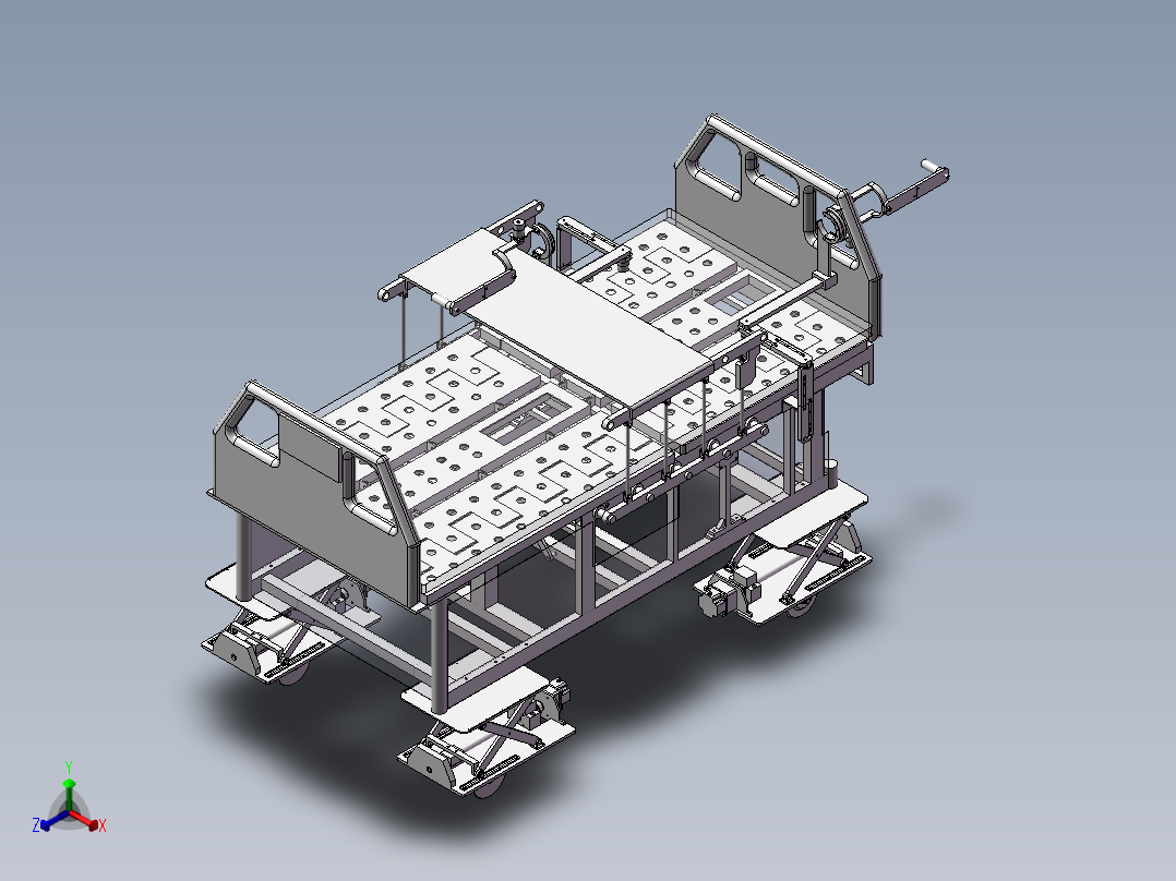 多功能病床正等轴测图