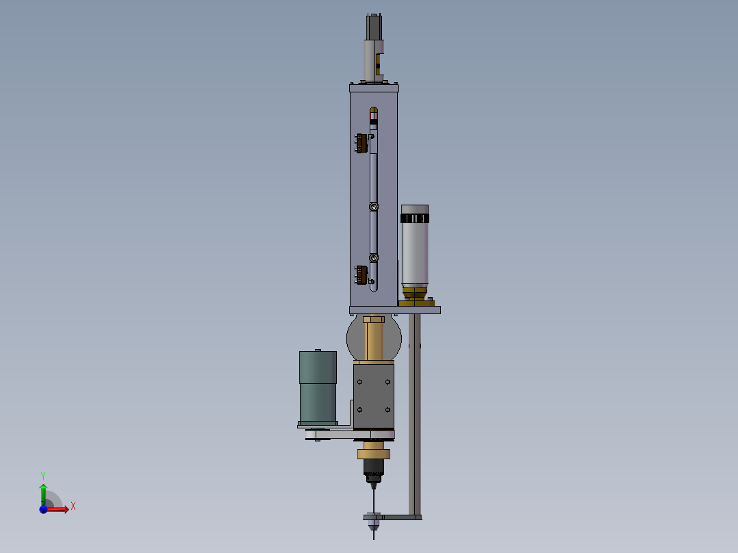电火花打孔前视图