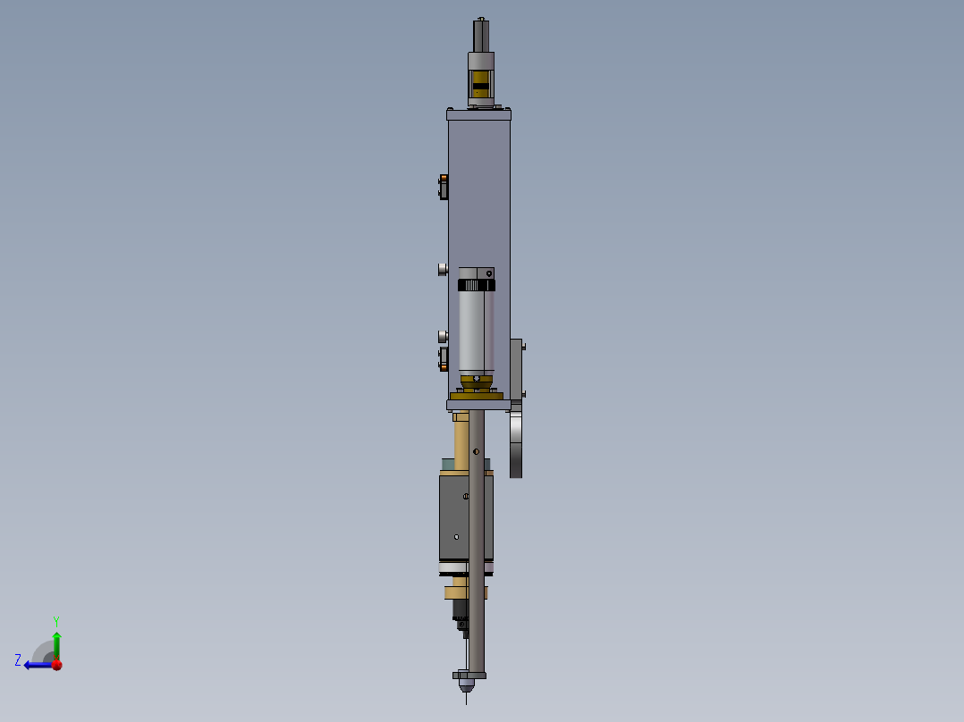 电火花打孔右视图