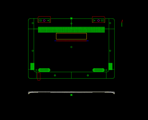 笔记本D壳冲切缺口模具设计图缩略图
