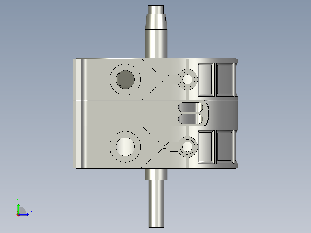 转子发动机内部结构左视图