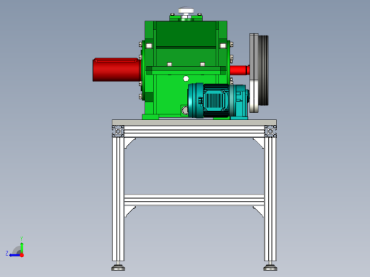 新能源货运汽车变速箱传动系统设计右视缩略图