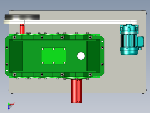 新能源货运汽车变速箱传动系统设计俯视缩略图