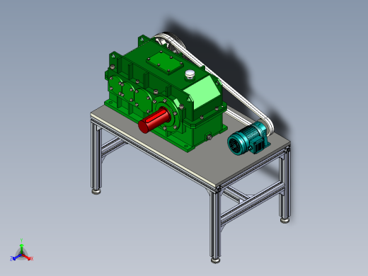 新能源货运汽车变速箱传动系统设计正等轴测缩略图