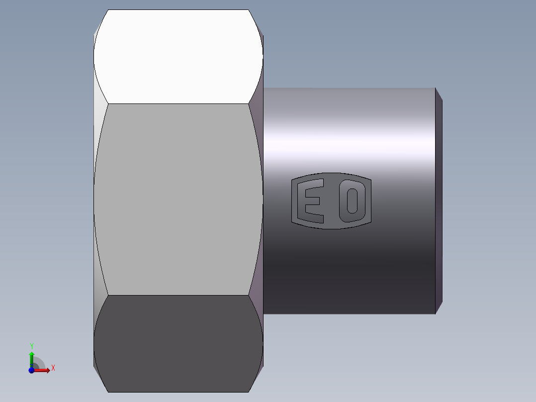 90度焊接接头、2WC-28X3.0非标前视图