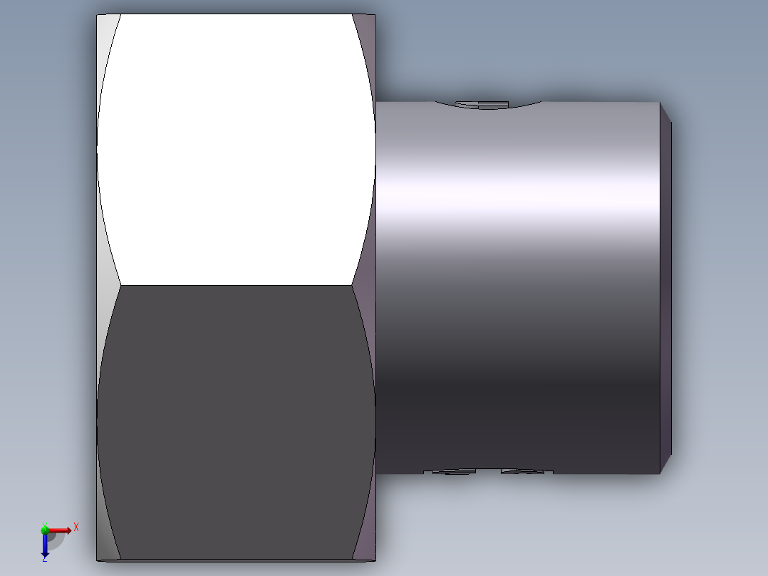 90度焊接接头、2WC-28X3.0非标俯视图