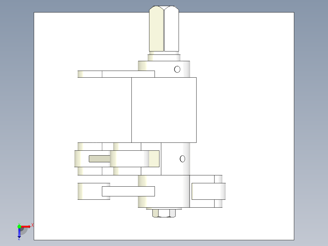 四连杆纠偏装置俯视图