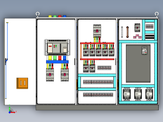 三柜组装万能断路器630A变频器星三角控制柜 55311前视缩略图