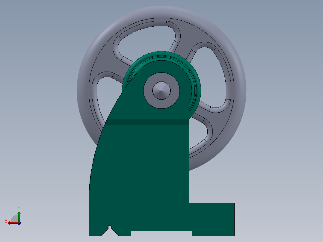 A2004888-车床后顶尖后视图