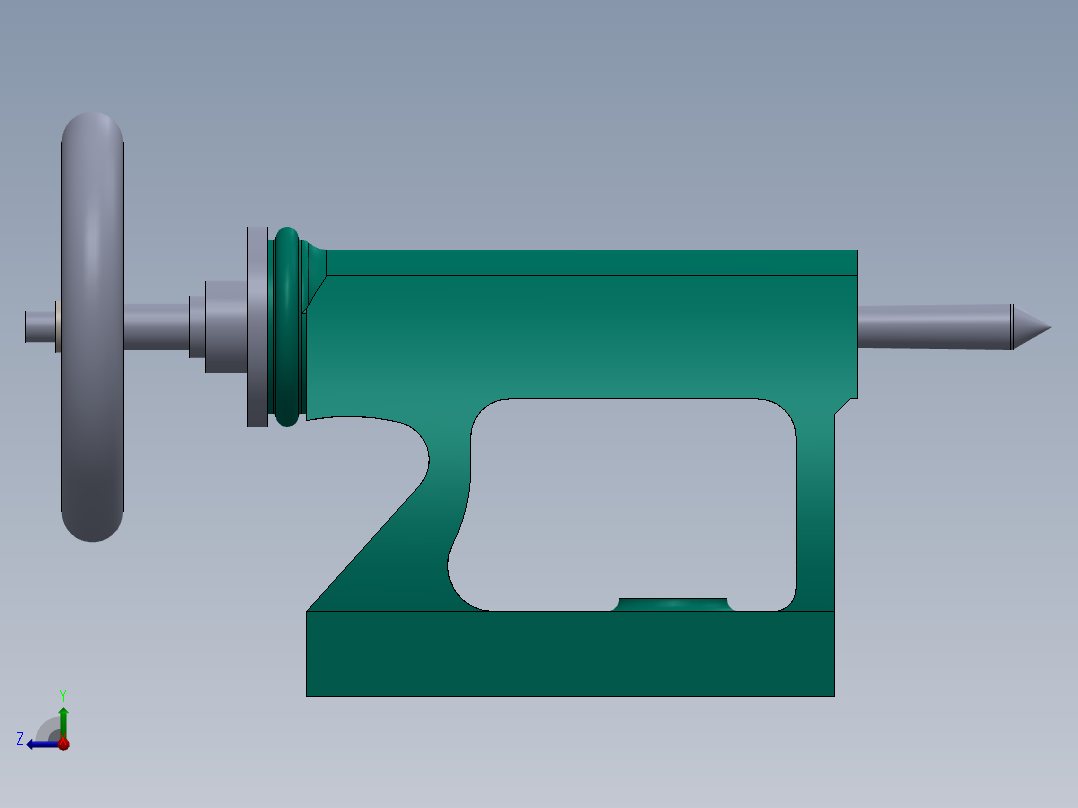 A2004888-车床后顶尖右视图