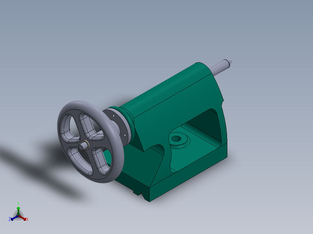 A2004888-车床后顶尖正等轴测图