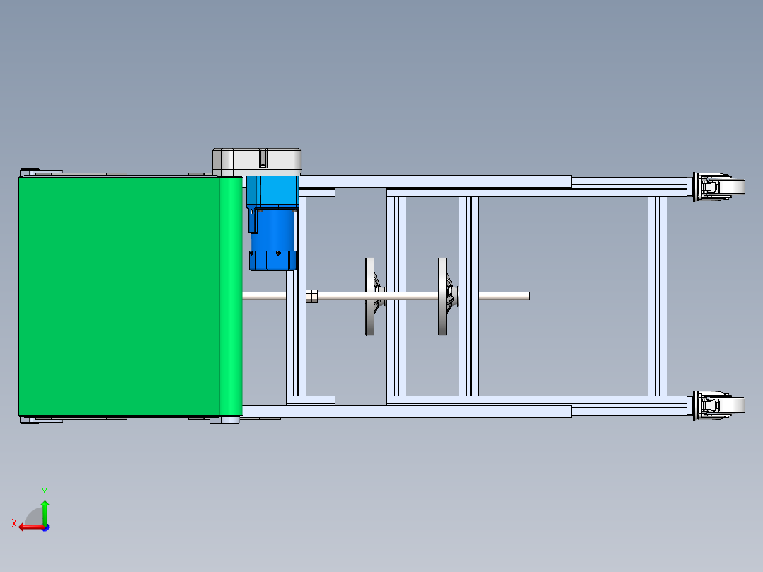 升降皮带后视图