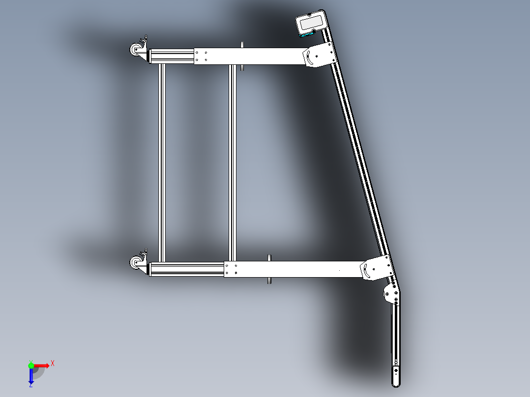 升降皮带俯视图