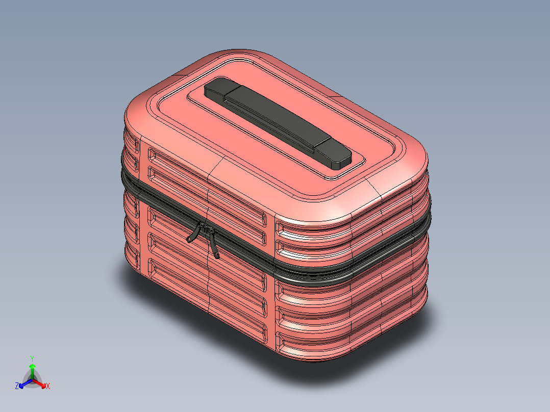 化妆箱设计主视图