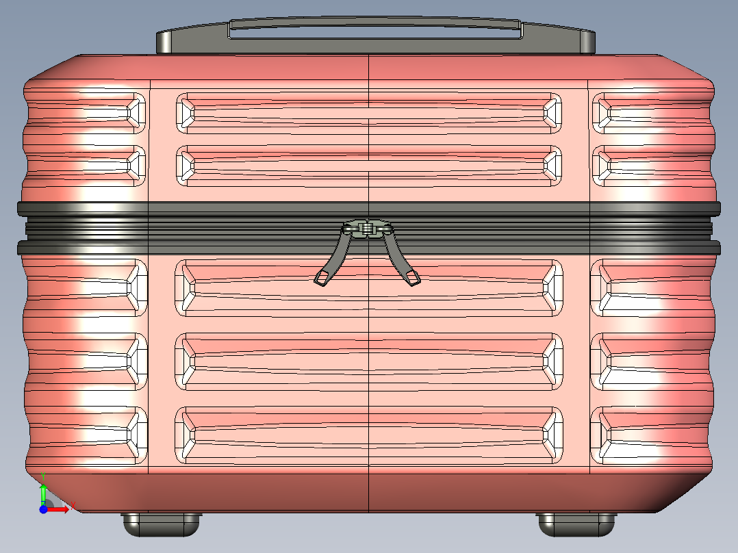 化妆箱设计前视图
